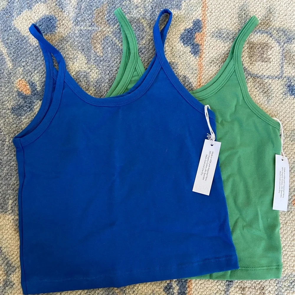 SOLD***** ARQ Crop Tank Top. Size small. Blue and green. - Picture 1 of 4